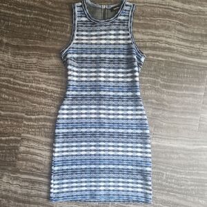 Karen Kane blue stripe pattern sleeveless dress Size Medium